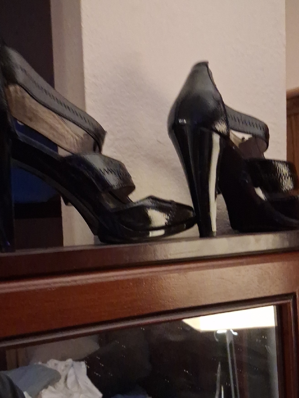 Michael Kors Black Patent Platform Stiletto Sandals